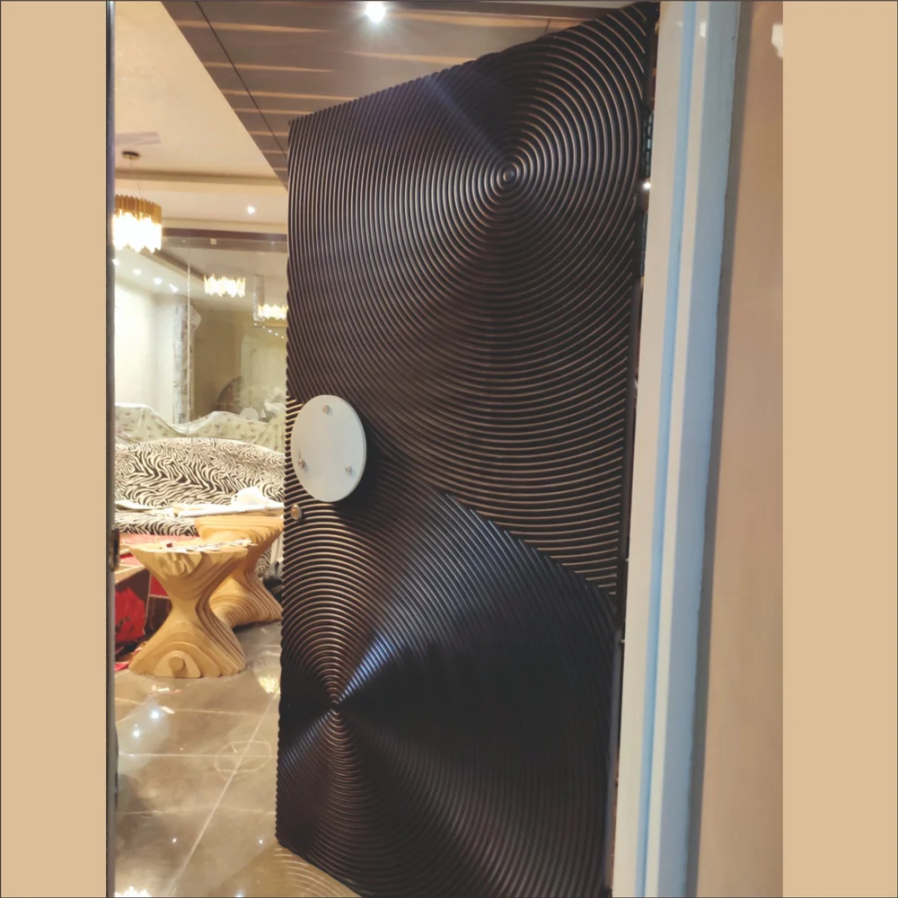 Parametric wooden wall panel CNC cut